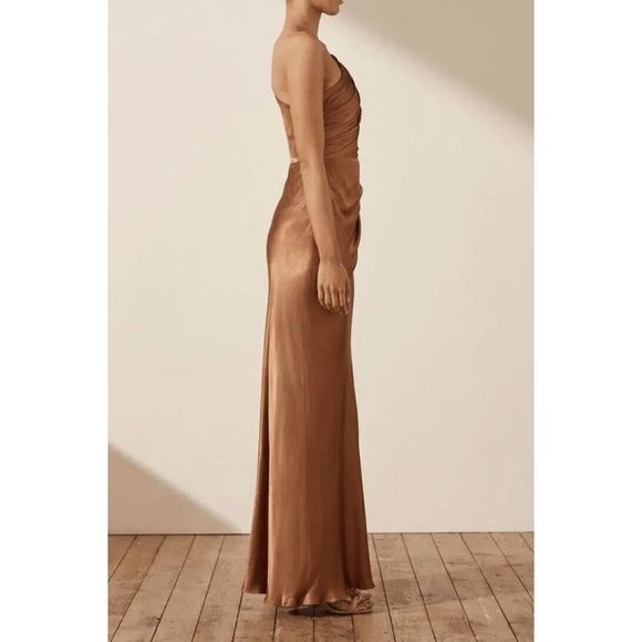 Free People Shona Joy La Lune Asymmetrical Gathered Maxi Dress Size 4 $360. B14 - Picture 7 of 8